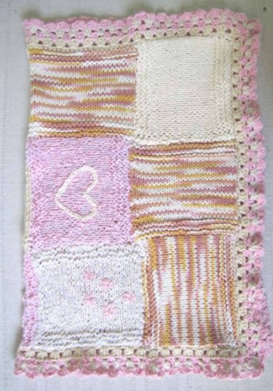 KSS  Pink  Cotton Patchwork Baby Blanket  21 