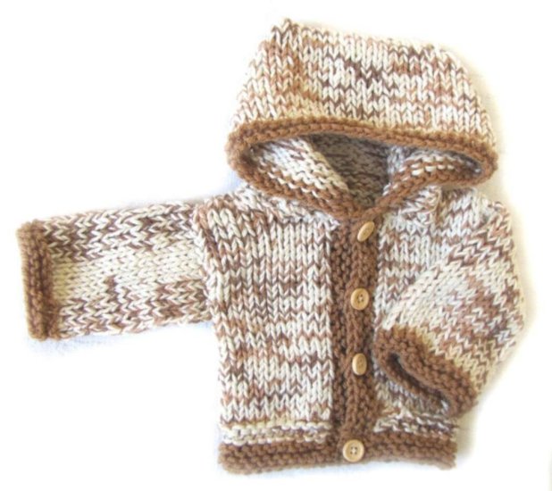 KSS Brown Beige Hooded Sweater/Jacket (3 Months)
