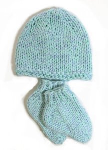KSS Turquoise Socks and Hat Set 16" (2 Years & up) HA-466