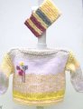 KSS Artsy Ombre Pastel Striped Sweater and headband 2 Years/3T