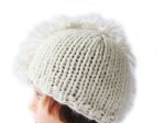 KSS OffWhite Beanie with a Mowhawk 17 - 19" (3 - 4 Years)