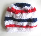 KSS White Beanie with a US Colors 14" (6-18 Months) HA-599