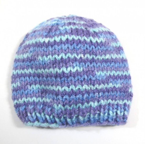 KSS Purple Waves Beanie 14" -15" (0 - 1 Years) - Click Image to Close