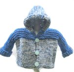 KSS Soft Blue/Grey Hooded Sweater/Jacket (6 Months) SW-922 KSS-SW-922-EB