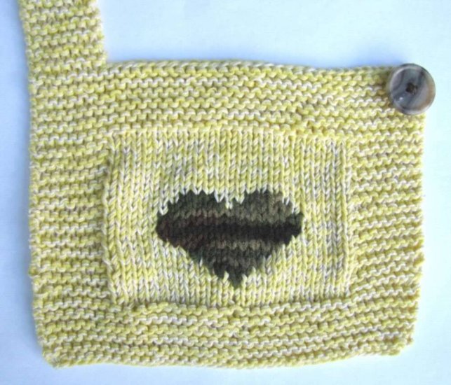 KSS Yellow Colored Cotton Bib with a Camo Heart BI-010 - Click Image to Close