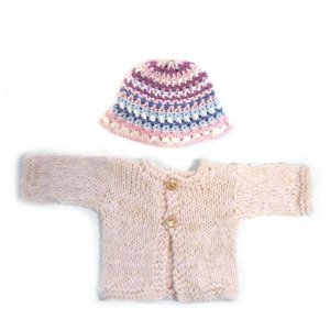 KSS Pink Cotton Cardigan with Hat Newborn-3 Months