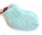 KSS Aqua Acrylic Knitted Booties (0 - 3 Months) BO-093