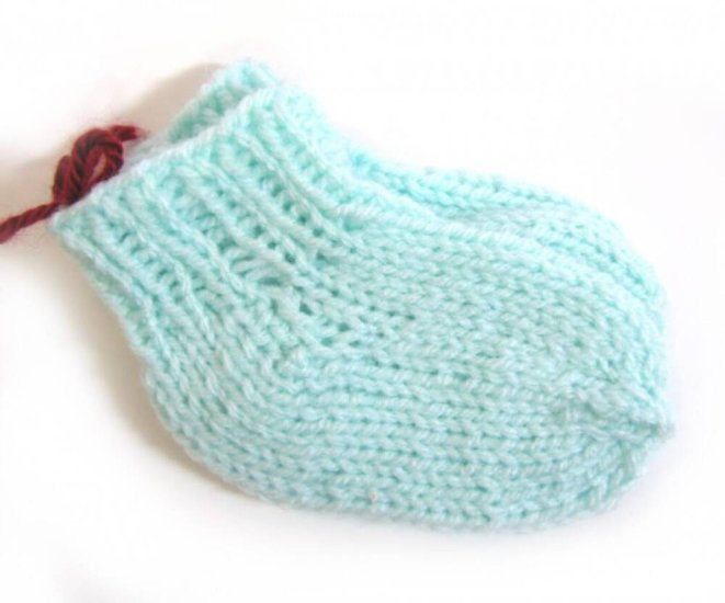KSS Aqua Acrylic Knitted Booties (0 - 3 Months) BO-093 - Click Image to Close