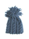 KSS Blue Wool Blend Hat with Loose Tassel 15 - 18" (1 - 3 Yrs)