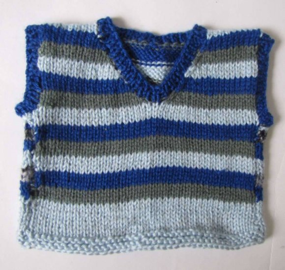 KSS Striped Sweater Vest (9 Months) SW-349 - Click Image to Close