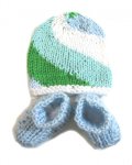 KSS Light Blue Socks and Spiral Hat set (0 - 3 Months) HA-487