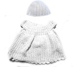 KSS Baby Crocheted White Cotton Dress/Hat 3 Months DR-180-HA-810