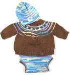 KSS Handmade Pullover Baby Sweater with Cap & Short Pants (3-6 M) SW-964