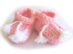 KSS Pink Knitted Tied Booties (6 Months)