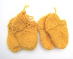 KSS Yellow Knitted Cotton Booties/Socks (0 - 6 Months) BO-131 KSS-BO-131