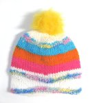 KSS Colorful Sparkly Hat with Furry Pom Pom 12 - 14" (0 -6 Months) KSS-HA-590