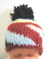 KSS Spiral Knitted Hat with Pom Pom 12 - 13" (0 -6 Months)