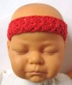 KSS Red Crocheted Cotton Headband 12-14" HB-214