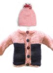 KSS Pink/Purple Sweater/Jacket and Hat 6 Months SW-917 KSS-SW-917-AZH