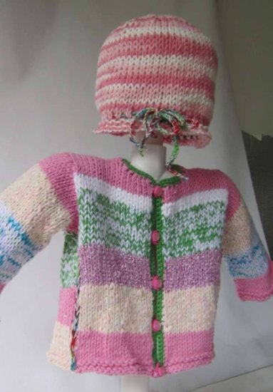 KSS Multicolored Cotton Sweater/Cardigan Set (12 Months) - Click Image to Close