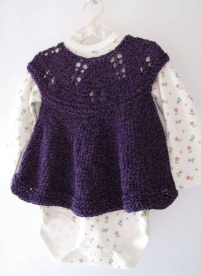 KSS Purple Knitted Dress and Onesie 9 Months - Click Image to Close