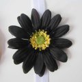 KSS White/Black Elastic Flower Headband 17 - 19" (3 - 4 Years)