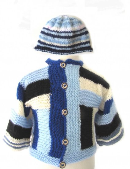 KSS Abstract Blue Knitted Sweater/Jacket 2 Years