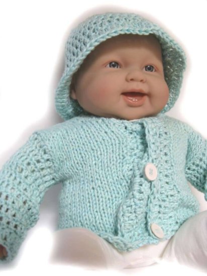 KSS Turquoise Sweater and Hat set (6-12 Months) SW-082