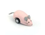 Mechanical Wooden Mouse Pink