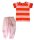 KSS Pink/White Striped Cotton Pants and T-shirt (3 Years) PA-013