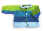 KSS Blue/Green Blocked Sweater/Cardigan (3 Months) SW-1024