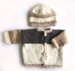 KSS Pink/Beige/Brown Sweater/Jacket & Hat (18 Months)