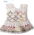 KSS Natural Lined Crocheted Dress (6-9 Months) DR-107