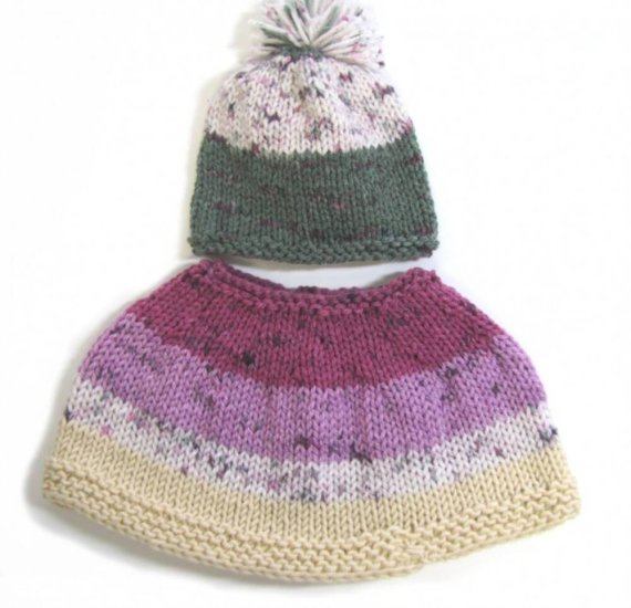 KSS Multicolored Poncho and Hat (3 Months) - Click Image to Close