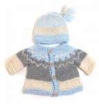 KSS Blue Fair isle Sweater and Cap 3 Months