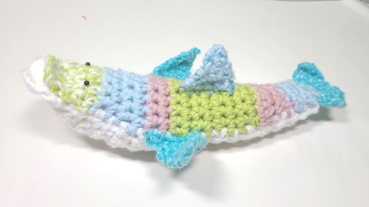 KSS Crocheted Whale 12" in Pastel TO-086 - Click Image to Close