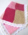 KSS Pink Squares Baby Blanket Newborn and up
