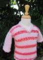 KSS Red/Pink Colored Striped Toddler Pullover Sweater 3T SW-852