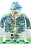 KSS Handmade Baby Sweater with Cap & Booties (3-6 M) SW-970