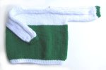 KSS Medium Weight Green/White Blocked Toddler Pullover Sweater 2T