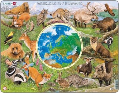 Larsen Animals of Europe Puzzle 90 pcs 023201 AW1