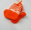 KSS Handmade Orange/White Socks 6 Months BO-148 SALE