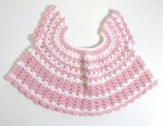 KSS Pink/White Crocheted Baby Dress and Headband (12 Months) DR-142