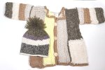KSS Brownish and Yellow Baby Cardigan and Hat 12 Months SW-1077