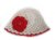 KSS Natural Cotton Cap with red 15" (9-18 months)