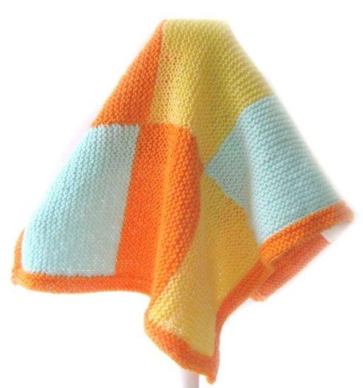 KSS Citrus Squares Baby Blanket 28x28" Newborn and up - Click Image to Close