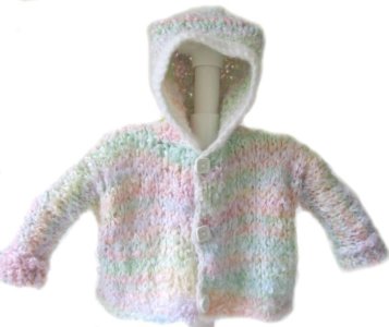 KSS Light Pastel Hooded Sweater/Jacket (12 -18 Months)