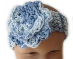 KSS Blue Cotton Crocheted Headband 16-17" (1 - 2 Years) HB-107