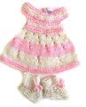 KSS Pink/White Crocheted Sleeveless Dress 9 Months DR-130
