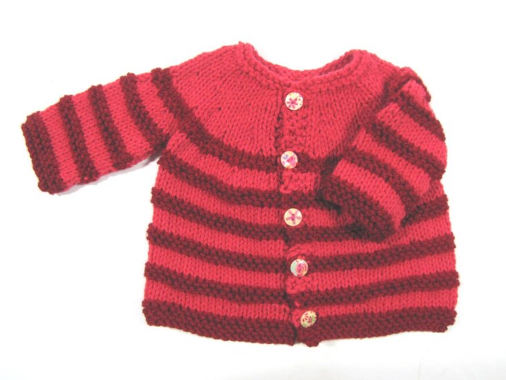 KSS Copper/Red Knitted Sweater/Jacket & Hat (2 Years/2T) - Click Image to Close